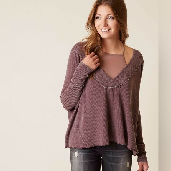 Free People Sweaters - Free People Oceanview Raw Edge Top Size S